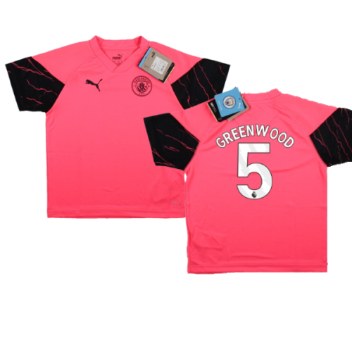 2023-2024 Man City Training Jersey (Sunset Glow) - Kids (Greenwood 5)