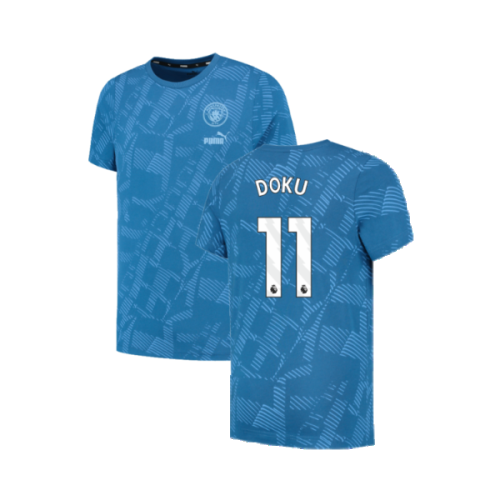 2023-2024 Man City FtblCore AOP Tee (Lake Blue) (Doku 11)