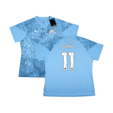 2023-2024 Man City Training Jersey (Light Blue) - Ladies (Doku 11)