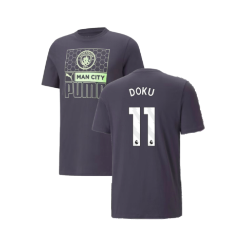 2023-2024 Man City FtblCore AOP Tee (Dark Navy) (Doku 11)