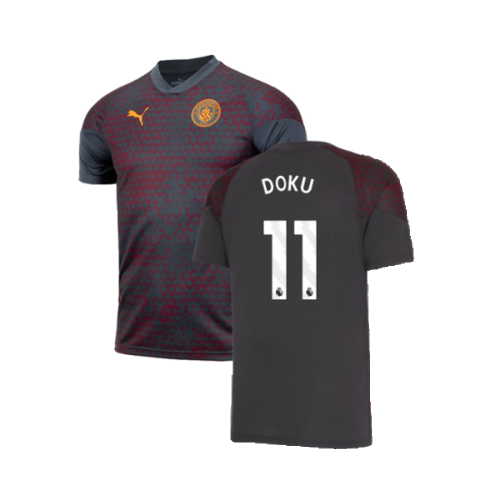 2023-2024 Man City Training Jersey (Strong Grey) (Doku 11)