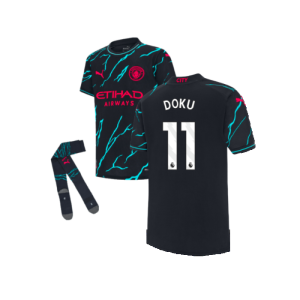 2023-2024 Man City Third Mini Kit (Doku 11)