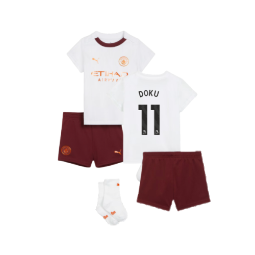 2023-2024 Man City Away Baby Kit (Doku 11)