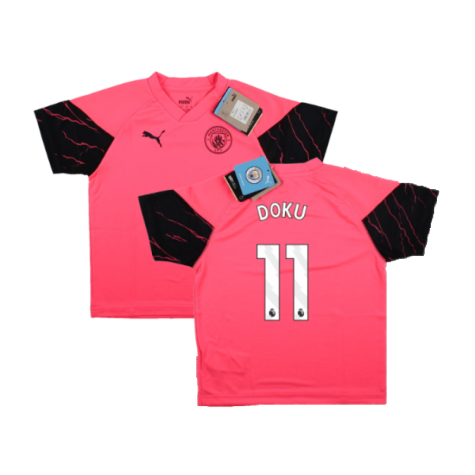 2023-2024 Man City Training Jersey (Sunset Glow) - Kids (Doku 11)