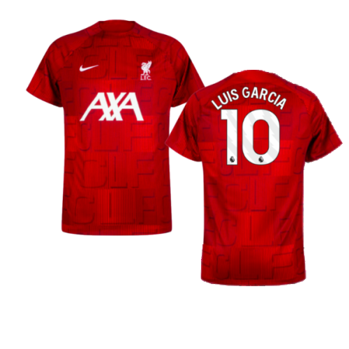 2023-2024 Liverpool Pre-Match Home Shirt (Red) (Luis Garcia 10)