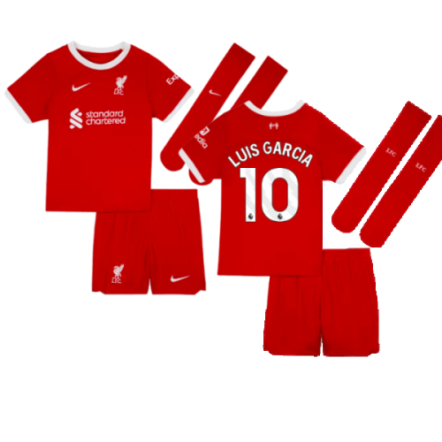 2023-2024 Liverpool Home Little Boys Mini Kit (Luis Garcia 10)