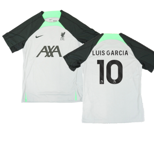 2023-2024 Liverpool Dri-Fit Strike Training Shirt (Grey) (Luis Garcia 10)