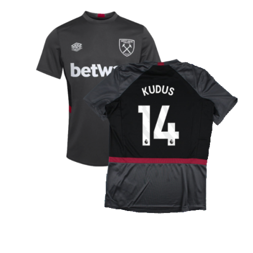 2023-2024 West Ham Training Jersey (Carbon) (Kudus 14)