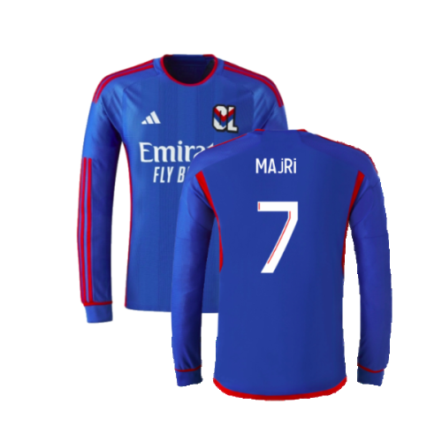 2023-2024 Olympique Lyon Long Sleeve Away Shirt (Majri 7)