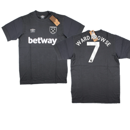 2023-2024 West Ham Leisure Tee (Carbon) (Ward Prowse 7)