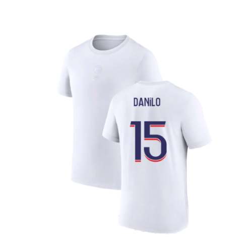 2023-2024 PSG Premium Essentials T-shirt (White) (Danilo 15)