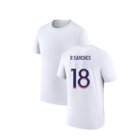 2023-2024 PSG Premium Essentials T-shirt (White) (R Sanches 18)