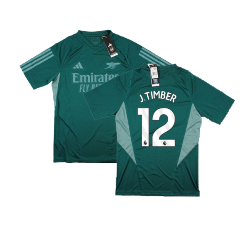 2023-2024 Arsenal EU Training Jersey (Rich Green) (J.Timber 12)