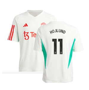 2023-2024 Man Utd Training Jersey (White) - Kids (Hojlund 11) 2023-2024 Man Utd Training Jersey (White) - Kids (Hojlund 11)
