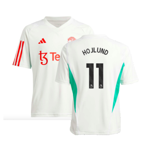 2023-2024 Man Utd Training Jersey (White) - Kids (Hojlund 11)