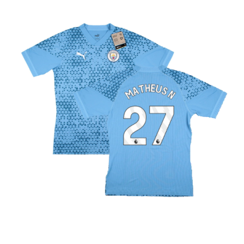 2023-2024 Man City Training Jersey Pro (Light Blue) (Matheus N 27)