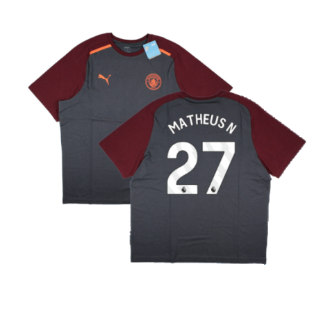 2023-2024 Man City Casuals Tee (Grey) (Matheus N 27)