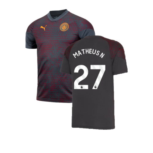 2023-2024 Man City Training Jersey (Strong Grey) (Matheus N 27)