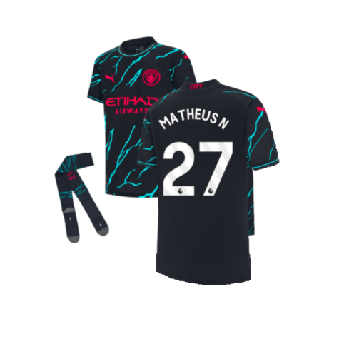 2023-2024 Man City Third Mini Kit (Matheus N 27)