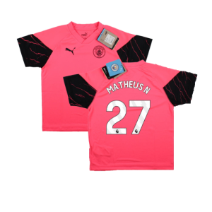 2023-2024 Man City Training Jersey (Sunset Glow) - Kids (Matheus N 27)