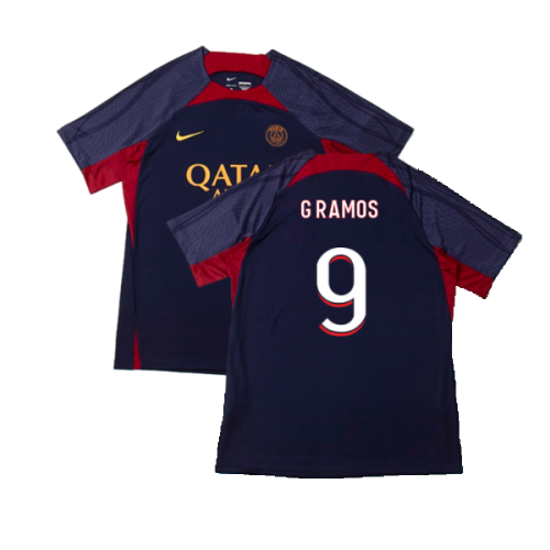 2023-2024 PSG Dri-Fit Strike Training Shirt (Navy) (G Ramos 9)