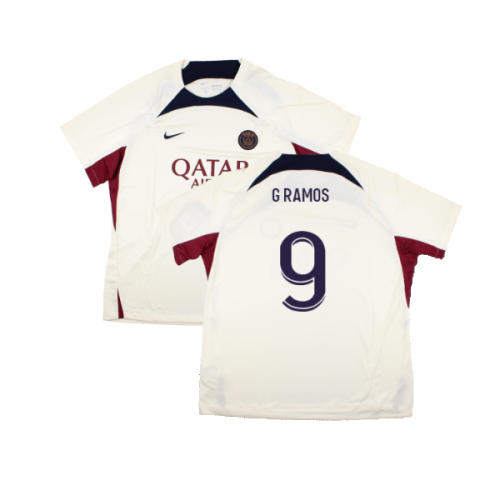 2023-2024 PSG Strike Dri-Fit Training Shirt (Cream) (G Ramos 9)