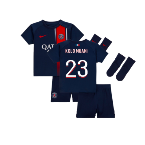 2023-2024 PSG Home Infants Baby Kit (Kolo Muani 23)