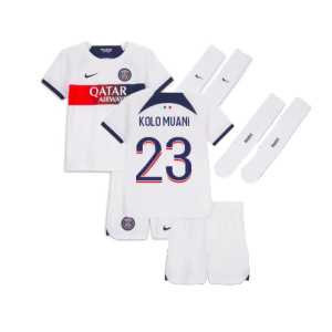 2023-2024 PSG Away Little Boys Mini Kit (Kolo Muani 23)