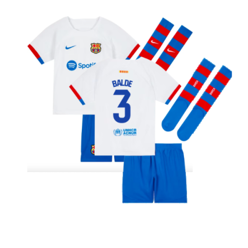 2023-2024 Barcelona Away Little Boys Mini Kit (Balde 3)