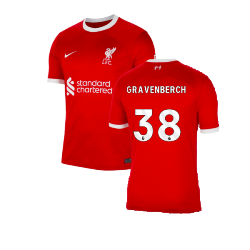 2023-2024 Liverpool Home Shirt (Gravenberch 38)