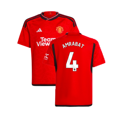 2023-2024 Man Utd Home Shirt (Kids) (Amrabat 4)