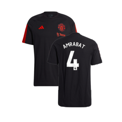 2023-2024 Man Utd Training Tee (Black) (Amrabat 4)