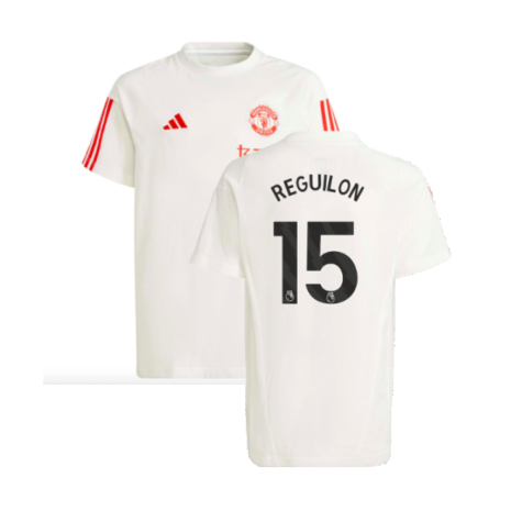 2023-2024 Man Utd Training Tee (White) - Kids (Reguilon 15)