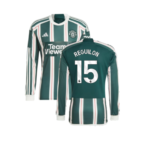 2023-2024 Man Utd Long Sleeve Away Shirt (Reguilon 15)