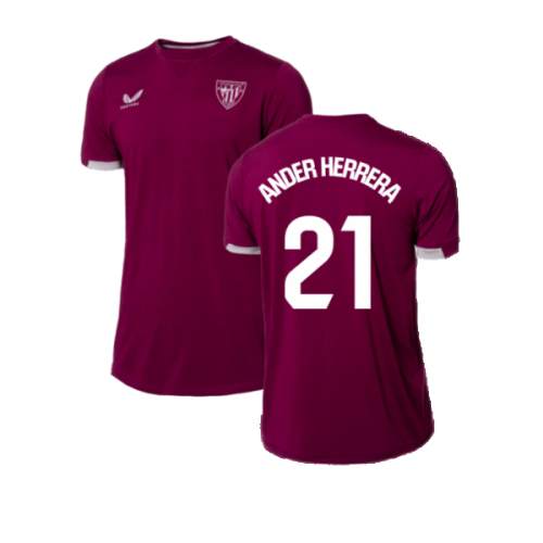 2023-2024 Athletic Bilbao Training Shirt (Magenta) (Ander Herrera 21)