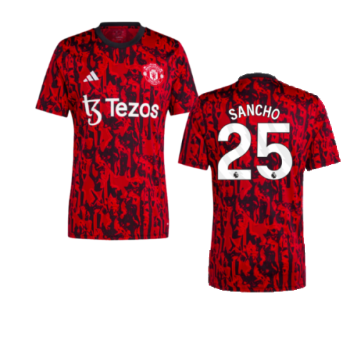 2023-2024 Man Utd Pre-Match Shirt (Red) (Sancho 25)