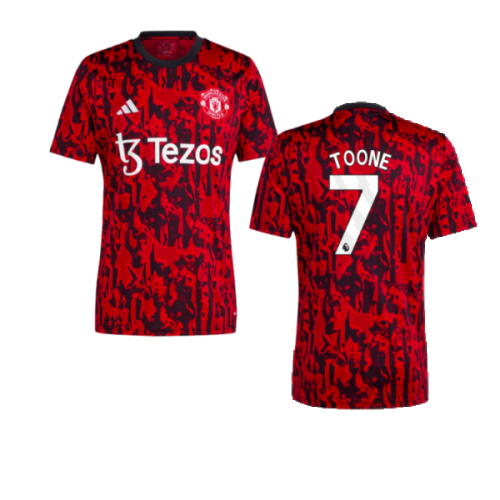 2023-2024 Man Utd Pre-Match Shirt (Red) (Toone 7)