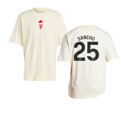 2023-2024 Man Utd Lifestyle OS Tee (White) (Sancho 25)