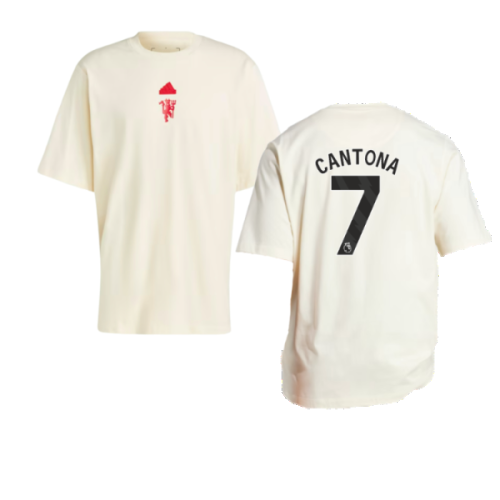 2023-2024 Man Utd Lifestyle OS Tee (White) (Cantona 7)