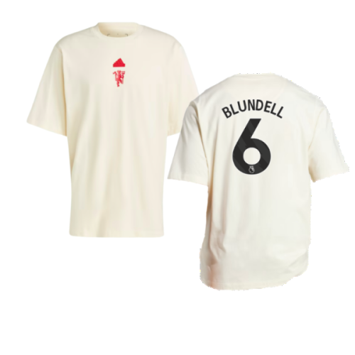 2023-2024 Man Utd Lifestyle OS Tee (White) (Blundell 6)