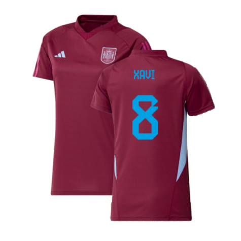 2023-2024 Spain Training Jersey - Womens (Red) (Xavi 8)