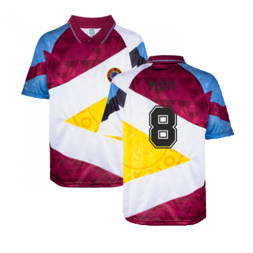 Aston Villa 1990 Mash Up Retro Football Shirt (Platt 8)