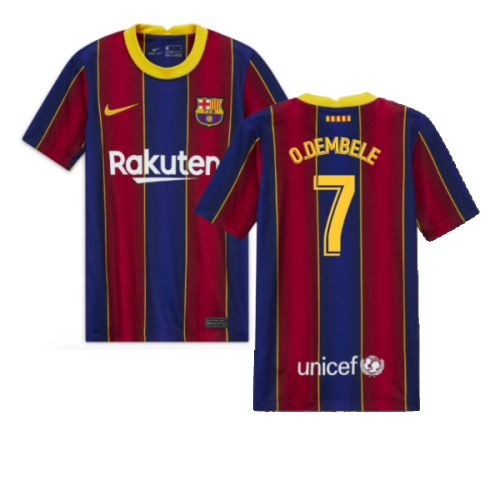 2022 Barcelona Nike Dri-Fit Pre Match Shirt (Kids) (O.DEMBELE 7)