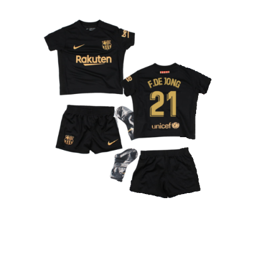 2020-2021 Barcelona Away Baby Kit (F.DE JONG 21)