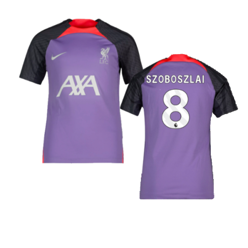 2023-2024 Liverpool Training Shirt (Space Purple) - Kids (Szoboszlai 8)