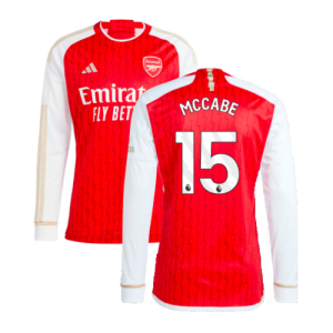 2023-2024 Arsenal Long Sleeve Home Shirt (McCabe 15)