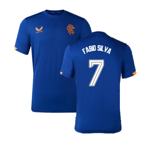 2023-2024 Rangers Coaches Travel Tee (Blue) (Fabio Silva 7)