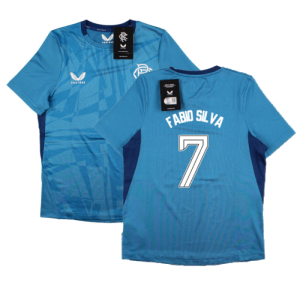 2023-2024 Rangers Players Training Tee (Deep Water) - Kids (Fabio Silva 7)