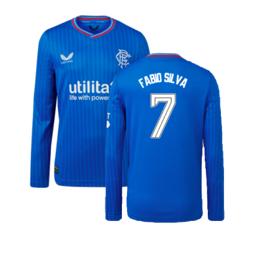 2023-2024 Rangers Long Sleeve Home Shirt (Kids) (Fabio Silva 7)