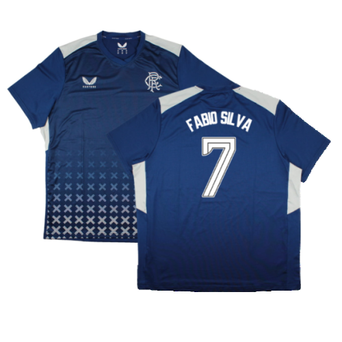 2023-2024 Rangers Coaches Match Day Tee (Blue) (Fabio Silva 7)